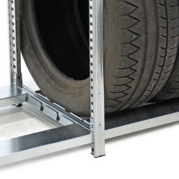 Rangement pneus et manutention rayonnage pour pneus 1 section initiale et 9 sections de construction