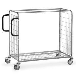 Order picking trolley Roll cage with 2 pushing brackets Article arrangement:  New.  L: 1490, W: 690, H: 1225 (mm). Article code: 8528102
