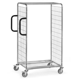 Order picking trolley Roll cage with 2 pushing brackets Article arrangement:  New.  L: 1090, W: 690, H: 1625 (mm). Article code: 8528201