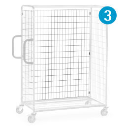 Order picking trolley warehouse trolley accessories with back wall