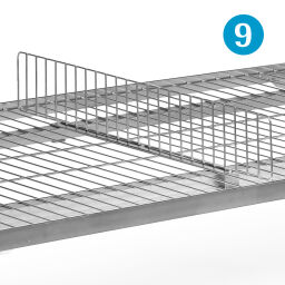 Order Picking trolley Warehouse trolley accessories separation wall.  W: 610, H: 95 (mm). Article code: 8528TG6F