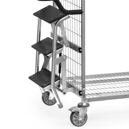Order Picking trolley Warehouse trolley accessories stairway / foldable / 3 steps.  W: 510,  (mm). Article code: 8528TS5