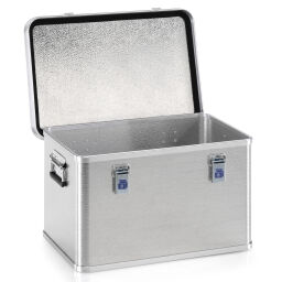 transport boxes Aluminium Boxes transport boxes with smooth surface not stackable.  L: 585, W: 385, H: 330 (mm). Article code: 9010153904