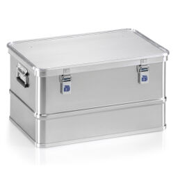 transport boxes Aluminium Boxes transport boxes with smooth surface stackable, with stacking edges.  L: 655, W: 435, H: 350 (mm). Article code: 9010156905