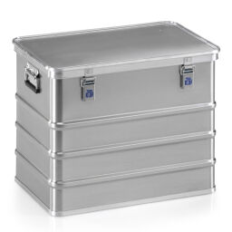 Transportkisten Aluminium Kisten Transportkisten mit glatter Oberfläche stapelbar, mit Stapelrand.  L: 655, B: 435, H: 510 (mm). Artikelcode: 9010156907