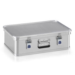transport boxes Aluminium Boxes transport boxes with smooth surface stackable, with stacking edges.  L: 590, W: 390, H: 180 (mm). Article code: 9010158910