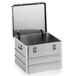 transport boxes Aluminium Boxes transport boxes with smooth surface stackable, with stacking edges.  L: 590, W: 590, H: 410 (mm). Article code: 9010158914
