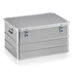 transport boxes Aluminium Boxes transport boxes with smooth surface stackable, with stacking edges.  L: 790, W: 590, H: 410 (mm). Article code: 9010158915