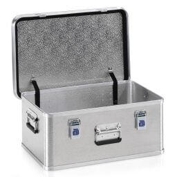 transport boxes Aluminium Boxes transport boxes with scratch resistant surface stackable, with stacking edges.  L: 590, W: 390, H: 250 (mm). Article code: 9010159921