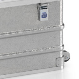 Transportkisten Aluminium Kisten Rollboxen mit 2 Gummirollen, Ø 50 mm.  L: 1055, B: 450, H: 400 (mm). Artikelcode: 9010159952