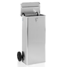Entsorgungsbehälter aluminium kisten hohe entsorgungsbehälter deckel mit einwurfschlitz 420x27 mm und durchgriffsicherung