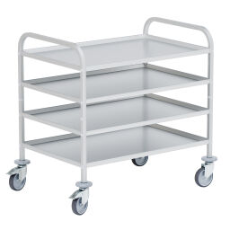 Table top carts warehouse trolley serving trolley 4x level