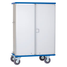 Cabinet trolleys aluminium boxes cabinet trolley of anodized aluminium 2 folding-doors