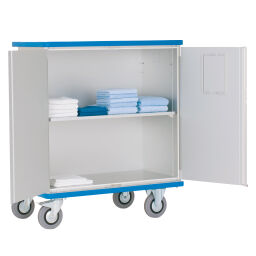 Cabinet trolleys aluminium boxes cabinet trolley of anodized aluminium 2 folding-doors