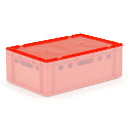 Stapelboxen Kunststoff Zubehör Auflagedeckel Material:  Polypropylen.  L: 600, B: 400, H: 25 (mm). Artikelcode: 38-EU64-DEK-W