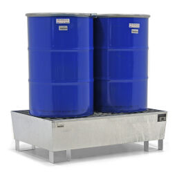 Retention basin steel retention basin for 1-2 200 l drums