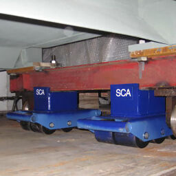 Rollers/heffers/transportrollers transportrollers met rubber bekleed draagvlak