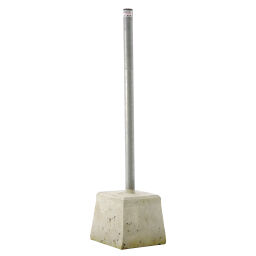 Outdoor waste bins Waste and cleaning accessories mounting pole with concrete base Article arrangement:  New.  L: 350, W: 350, H: 1500 (mm). Article code: 89-BVOET-O