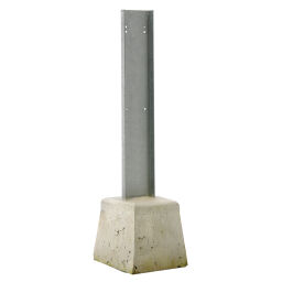 Buitenafvalbak Afval en reiniging toebehoren bevestigingspaal met betonvoet Artikelindeling:  Nieuw.  L: 350, B: 350, H: 1300 (mm). Artikelcode: 89-BVOET-U