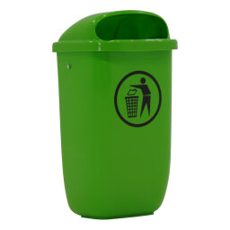 Waste and cleaning plastic waste bin lid with insertion opening 89-DINPK-LN
