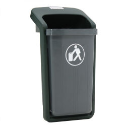 Abfalleimer für Außenbereich Abfall und Reinigung Kunststoff Mülltonne mit Einsatzöffnung Artikelzustand:  Neu.  L: 400, B: 445, H: 850 (mm). Artikelcode: 89-ELEGANT-N