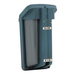 Outdoor waste bins Waste and cleaning plastic waste bin with insertion opening Article arrangement:  New.  L: 400, W: 455, H: 850 (mm). Article code: 89-ELEGANT-W