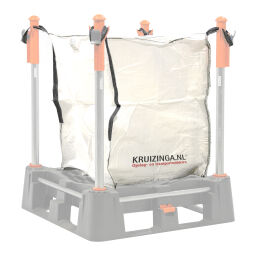 Big bag rack big-bag big-bag zak 1500 kg Laadvermogen (kg):  1500.  L: 950, B: 950, H: 1100 (mm). Artikelcode: 94-BB-1005