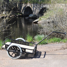 Chariot Transport Chariot à bras léger plateaux, bois.  L: 1600, L: 910, H: 900 (mm). Code d’article: 96-KM07300