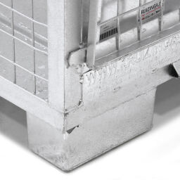 Construction fixe caisse grillagée caisse-palette à structure fixe une seule vanne d'un seul côté