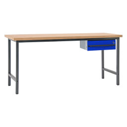 Werkbänke Arbeitstisch mit 1 Lade, 200 cm