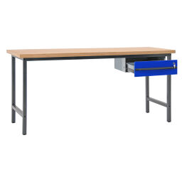 Werkbänke Arbeitstisch mit 1 Lade, 200 cm