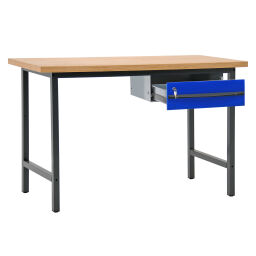 Werkbänke Arbeitstisch mit 1 Lade, 150 cm