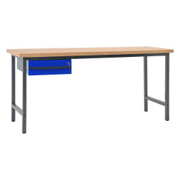 Werkbänke Arbeitstisch mit 1 Lade, 200 cm