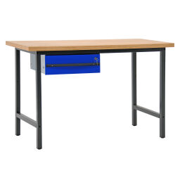Werkbänke Arbeitstisch mit 1 Lade, 150 cm