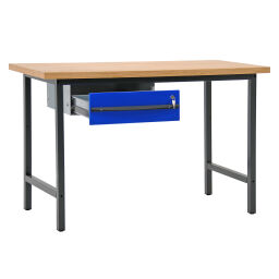 Werkbänke Arbeitstisch mit 1 Lade, 150 cm
