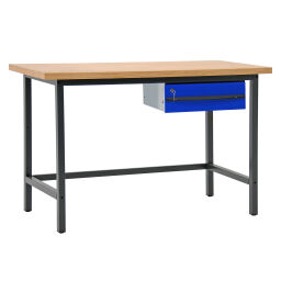 Werkbänke Arbeitstisch mit 1 Lade, 150 cm