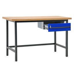 Werkbänke Arbeitstisch mit 1 Lade, 150 cm