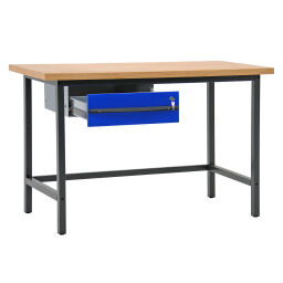 Werkbänke Arbeitstisch mit 1 Lade, 150 cm