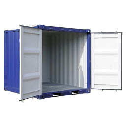 Container materiaalcontainer 8 ft incl. lekbak Maatwerk.  L: 2438, B: 2200, H: 2260 (mm). Artikelcode: 99STA-8FT-05