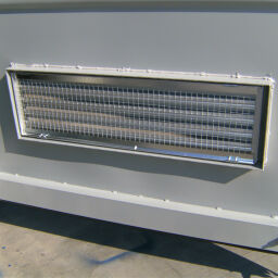 Container supplement 2x ventilation grate.  W: 650, H: 200 (mm). Article code: 99STA-X-GRILL