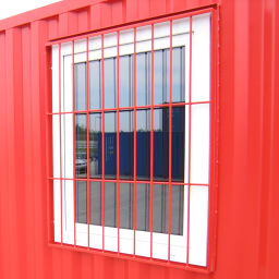 Container supplement window with bars