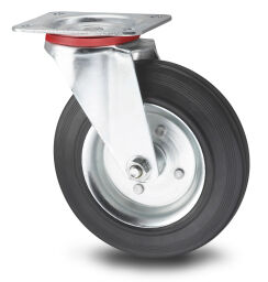 Wheel castor wheel Ø 125 mm Version:  Ø 125 mm.  L: 125, W: 37, H: 155 (mm). Article code: 75.146.612.120