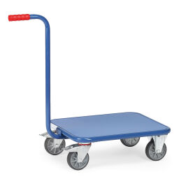 Carrier roll platform with push rod platform of sheet steel