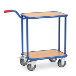 Warehouse trolley Fetra roll platform floor with woodfibre plate 851164