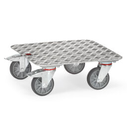 Carrier roll platform Aluminium platform with ribbed structure.  L: 500, W: 500, H: 184 (mm). Article code: 851187