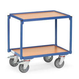 Table top carts warehouse trolley fetra roll platform with 2 shelves