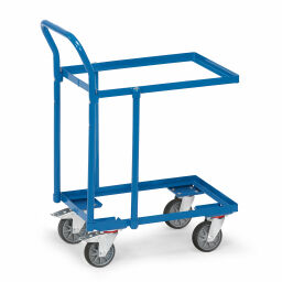 Tischwagen Rollwagen Fetra Kistenroller mit 2 Etagen.  L: 610, B: 410, H: 970 (mm). Artikelcode: 85135600