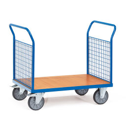 Storeroom trolleys warehouse trolley fetra platform trolley 2 push brackets