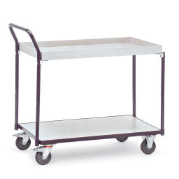 ESD trolleys Warehouse trolley Fetra ESD trolley loading surface / HPL plate.  L: 980, W: 509, H: 1020 (mm). Article code: 851860