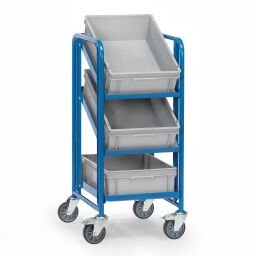 Storage trolleys warehouse trolley fetra euro box trolley incl. 3 plastic containers